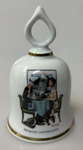 De colección Norman Rockwell Bell "Breakfast Conversation" 5.5” Danbury Como Nuevo - Imagen 1 de 3