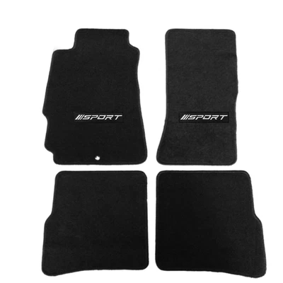 Alfombrillas de nailon negras aptas para 04-12 Mazda RX8 alfombra delantera trasera coche con deporte Foto 1 de 3