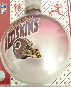 NFL Washington Redskins Glas Weihnachtsschmuck Football Neu im Karton - Bild 1 von 5