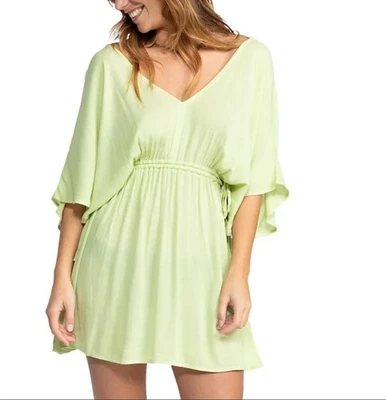 Roxy Juniors' солнце Baby текстурированный шнурок талии зеленый прикрытие платье XL - Изображение 1 из 2