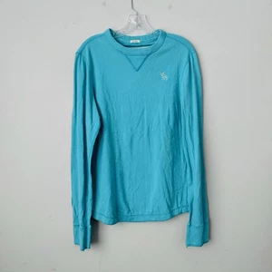 Abercrombie And Fitch Blue Long Sleeve Muscle Sweater Men’s Size L - Picture 1 of 7