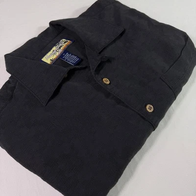 Camisa Havana Jack's Café Para Hombres Negra Brisa Tropical Abotonada Mediana Foto 1 de 4