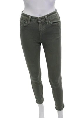 Paige Black Label Women Ankle Skinny Jeans Army Green Mid Rise Size 25 - Image 1 of 4
