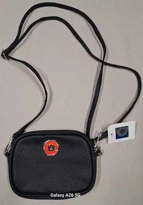 Little Auburn Tigers Pebble Compliant Crossbody Purse Small Black - Image 1 of 4