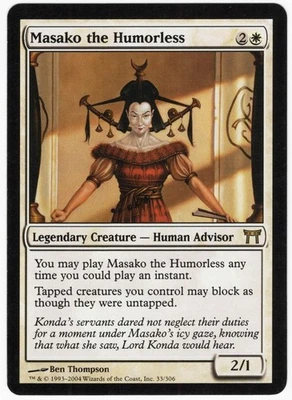 Masako the Humorless 2004 Champions of Kamigawa Legendary Creature MTG NM AZ1 - Image 1 of 2