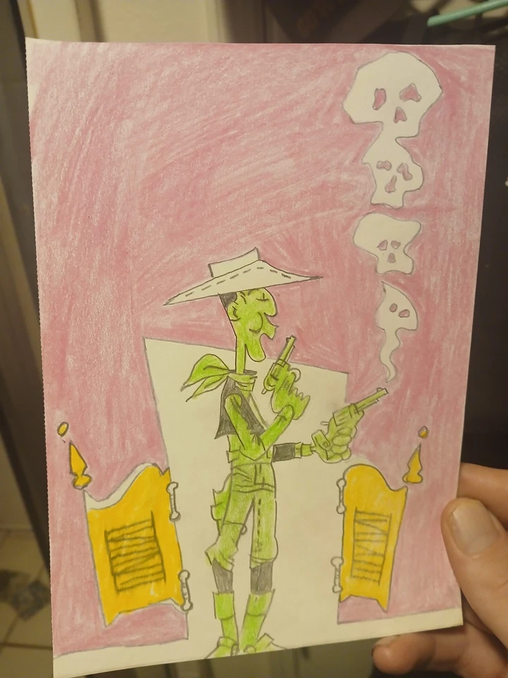 Pistolas para fumar vaquero Old Saloon dibujo rosa Foto 1 de 1