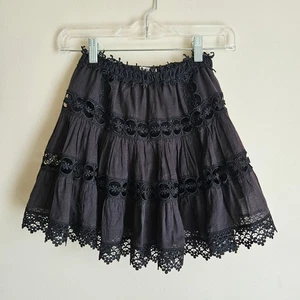 Minifalda Charo Ruiz Ibiza Greta de encaje negra talla M - Imagen 1 de 7