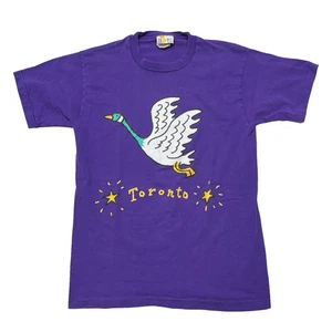 Vintage Toronto Shirt Mens Medium Purple Goose Graphic Tee Canada Souvenir 90s - Picture 1 of 6