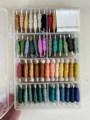 Colorful Embroidery Floss Thread Set of 46 Art Sewing Supplies Multicolor Stitch - Image 1 of 4