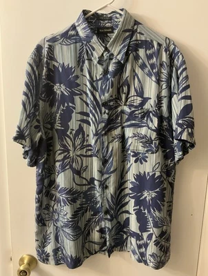 Camisa masculina manga curta Marc Edwards 100% seda com botões G floral - Imagem 1 de 4