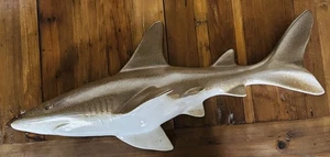 VIntage Wall Shark California Pottery Large Wall Hanging Coastal Sculpture 25" - Picture 1 of 10