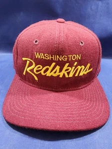 Vintage Washington Redskins Specialties Hat Red Script Logo Snapback Cap - Picture 1 of 12