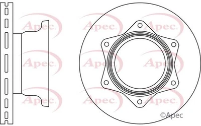 Braking System Brake Disc APEC DSK2797 Rear Vented Fits Mercedes-Benz Vario - Image 1 of 3