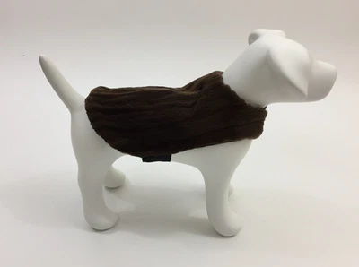 NUEVO SIN ETIQUETAS - Talla XXS - Abrigo de piel de visón genuino marrón chocolate esquilado para perro - Forro nuevo Foto 1 de 4