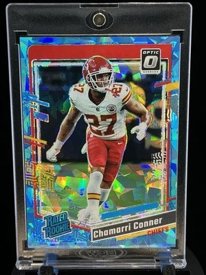 2023 Panini Donruss Optic Chamarri Conner Ice Prizm Rated Rookie 15/15 Chiefs - Image 1 of 4