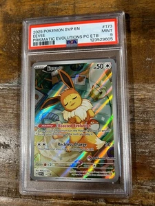 POKEMON 2025 Prismatic Evolutions ETB EEVEE Pokemon Center #173 PSA 9 como nuevo 2 - Imagen 1 de 2