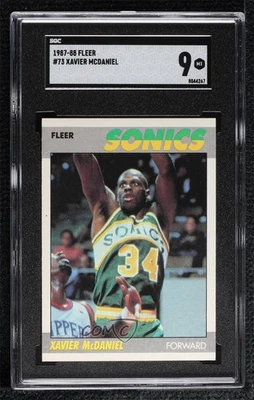 Fleer Xavier McDaniel #73 1987-88 SGC 9 como nuevo Foto 1 de 2