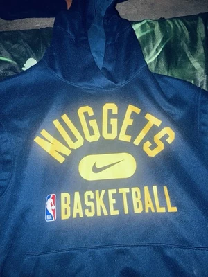 Denver Nuggets Nike warm-up Sleeveless hoodie  worn by PG Monte Morris In2021/22 - Image 1 of 4