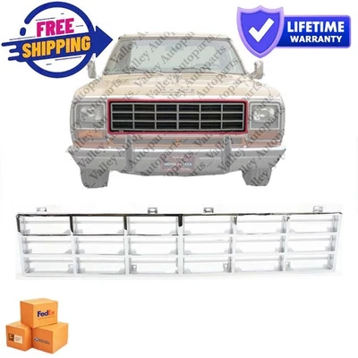 Chrome Plastic Grille Insert For 81-85 Dodge D150 Ramcharger 4168723 CH1200104 Foto 1 de 4
