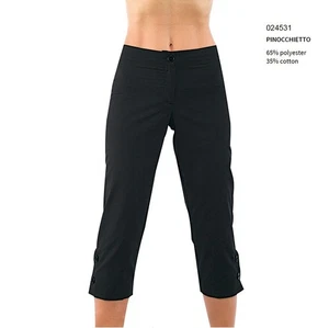 Pantalone Pinocchietto Donna Nero Tg. 54 Isacco Cameriera Estetista - Imagen 1 de 1