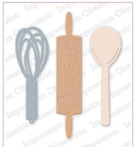 Impression Obsession Baking Utensils Die - Picture 1 of 1