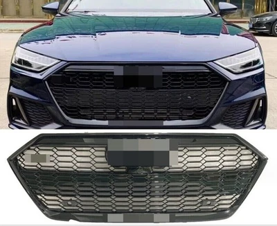 Parrilla de malla negra para parachoques delantero para Audi A7 S7 RS7 2020 2021 2022 Foto 1 de 2