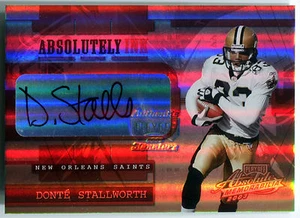 2003 Absolute Memorabilia DONTE STALLWORTH Absolutely Ink Auto SP #/25 Saints - Bild 1 von 2