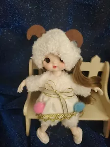 16cm BJD 1/12 Tiny Cute Doll Soft Plastic With Expression Face Full Set - Picture 1 of 4