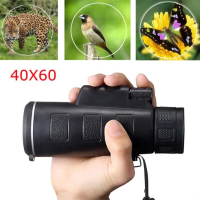 40X60 HD zoom optical monocular spyglass spotting scope  telescope night vision - Image 1 of 4