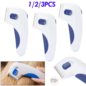 1~3 Electric Flea Zapper Lice Remover Hair Comb Brush Pet Dog Cat Cleaning Tools - Picture 1 of 18