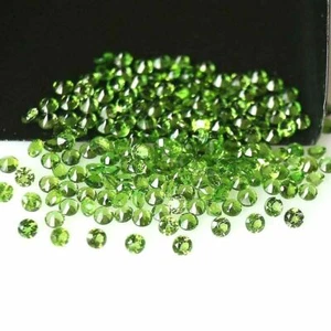 Wholesale Lot 1.5mm Round Facet Natural Chrome Diopside Loose Calibrated Gems - Picture 1 of 9