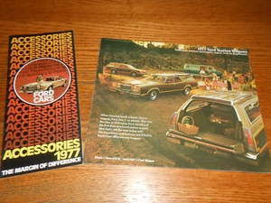 Ford Station Wagons 1977 folleto + catálogo de accesorios '77 Pinto, LTD II, LTD - Imagen 1 de 6
