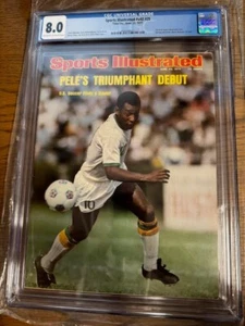 June 23, 1975 Pele Brazil Soccer RC FC SPORTS ILLUSTRATED Newsstand CGC 8.0 - Picture 1 of 5