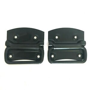 Pair of Heavy Duty Black Steel Chest Handles-246 for Toys, Blankets,Trunk Boxes 
