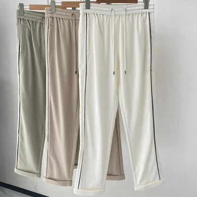 Brunello Cucinelli Women's Combed Cotton Hooded Beaded Zipper Coat +Trousers - Image 1 of 4