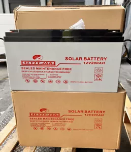 batteria 12v per kit fotovoltaico 200 ah per CAMPER accumulo pannello solare - Foto 1 di 3