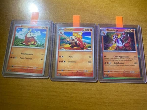 set NUOVO fuecoco crocalor Skeledirge 036/037/038/198 Holo Ita - Picture 1 of 2