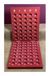 VTG WOODEN FOLD AWAY BINGO GAME BALL HOLDER FOR MARBLE SIZE NUMBERS NOT INCLUDED - Picture 1 of 9