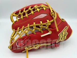 Japan Hi-Gold Pro Order 13" Infield Baseball Glove Red Gold I-Web LHT Limited - Picture 1 of 4