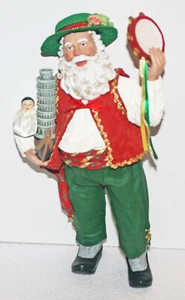 CHRISTMAS SANTA CLAUS ITALY BABBO NATALE MUSICAL ITALIAN TOWER PISA BOX TAMBORIN - Picture 1 of 3