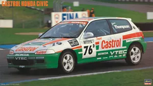 1/24 Hasegawa 20284 Castrol Honda Civic VTi Kit modello auto da rally giapponese nuovo con scatola - Foto 1 di 9
