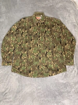 Camisa camuflada TruBark grande vintage Winchester para hombre botón de caza hecha en EE. UU. Foto 1 de 4