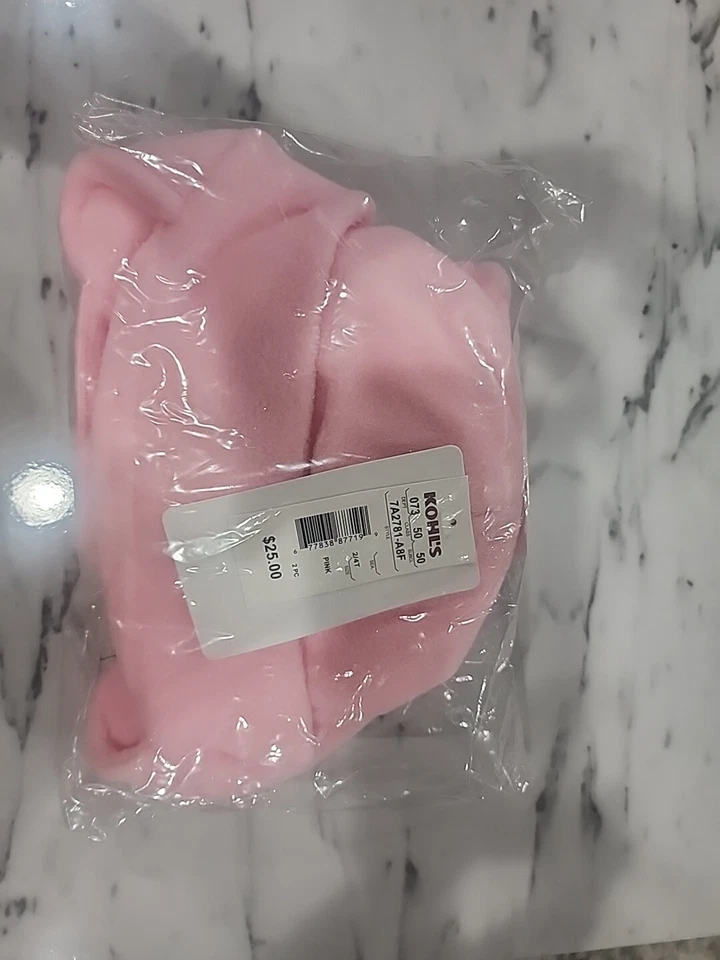 Nike Toddler Girls Fleece Chin Strap Trapper Hat & Mittens 2 Piece Set Size 2-4T