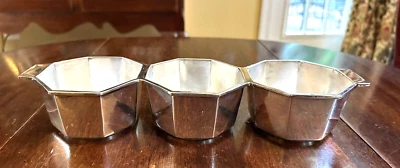 Ralph Lauren Nut Bowl Plateado 3 Secciones Octágono KINGSBURGH 13x4" Como Nuevo Foto 1 de 4