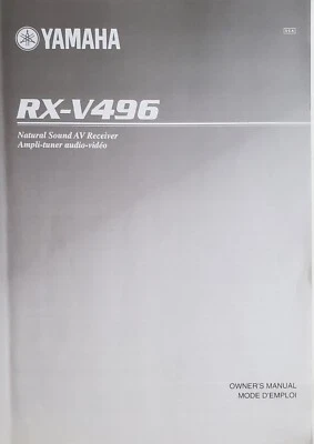 MANUAL Yamaha RX-V496 Natural Sound AV Receiver Owner's Instruction Booklet - Image 1 of 4