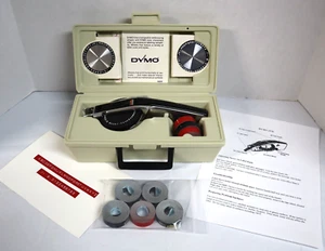 Dymo 1570 Deluxe Tapewriter Kit Working Vtg Chrome Label Maker & 1/2" Tape Lot - Picture 1 of 19
