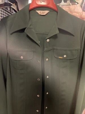 Chaqueta a Presión Perla Ocio Dama Lee Años 70 De Colección Talla 17 Verde Hecha en EE. UU. Western Foto 1 de 4