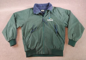 Sea World Mens Small Green Employee Shamu Zip Front Fleece Lined Nylon Jacket - Picture 1 of 17