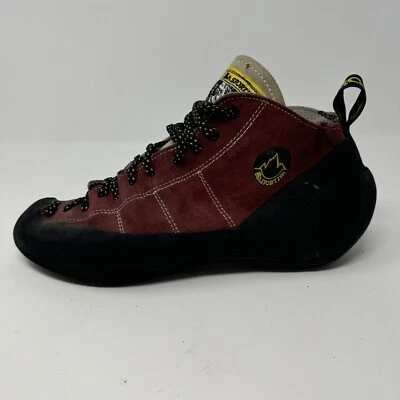 Zapatos de escalada en roca La Sportiva Enduro para mujer talla 11 45 gamuza granate rojo Italia Foto 1 de 4