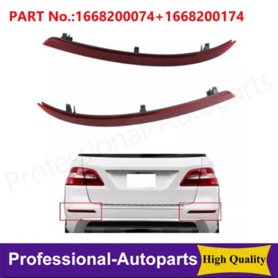 1 par de luces reflectoras de parachoques trasero aptas para Mercedes Benz ML350 16-18 GLE350 Foto 1 de 4